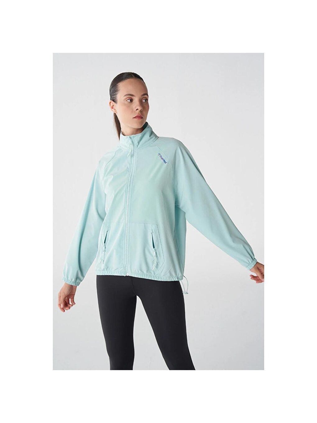 Micha Kadın Yeşil Dik Yaka Fermuarlı Sweatshırt