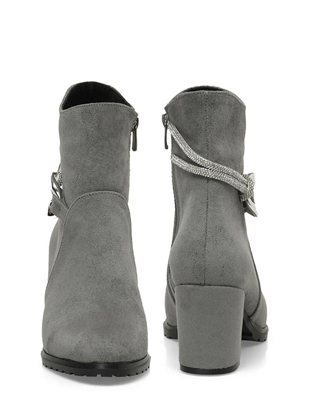 Gri PAMELA 3PR GRI Kadın Topuklu Bot-4