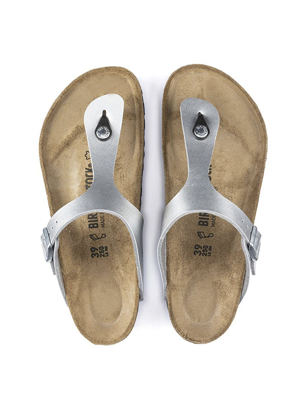 Gri Kadın Terlik 043851 BIRKENSTOCK NOS GIZEH BF SILVER-2