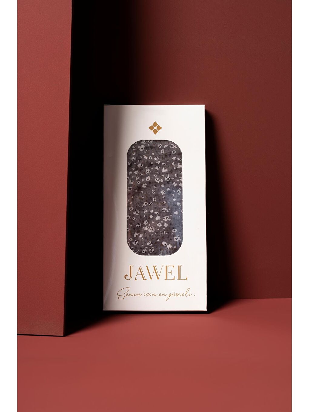 Gri Kadın Çakıl Desen Pamuksu Soft Eşarp-1