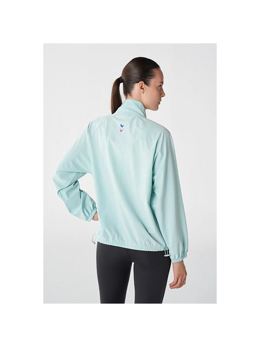 Micha Kadın Yeşil Dik Yaka Fermuarlı Sweatshırt-2