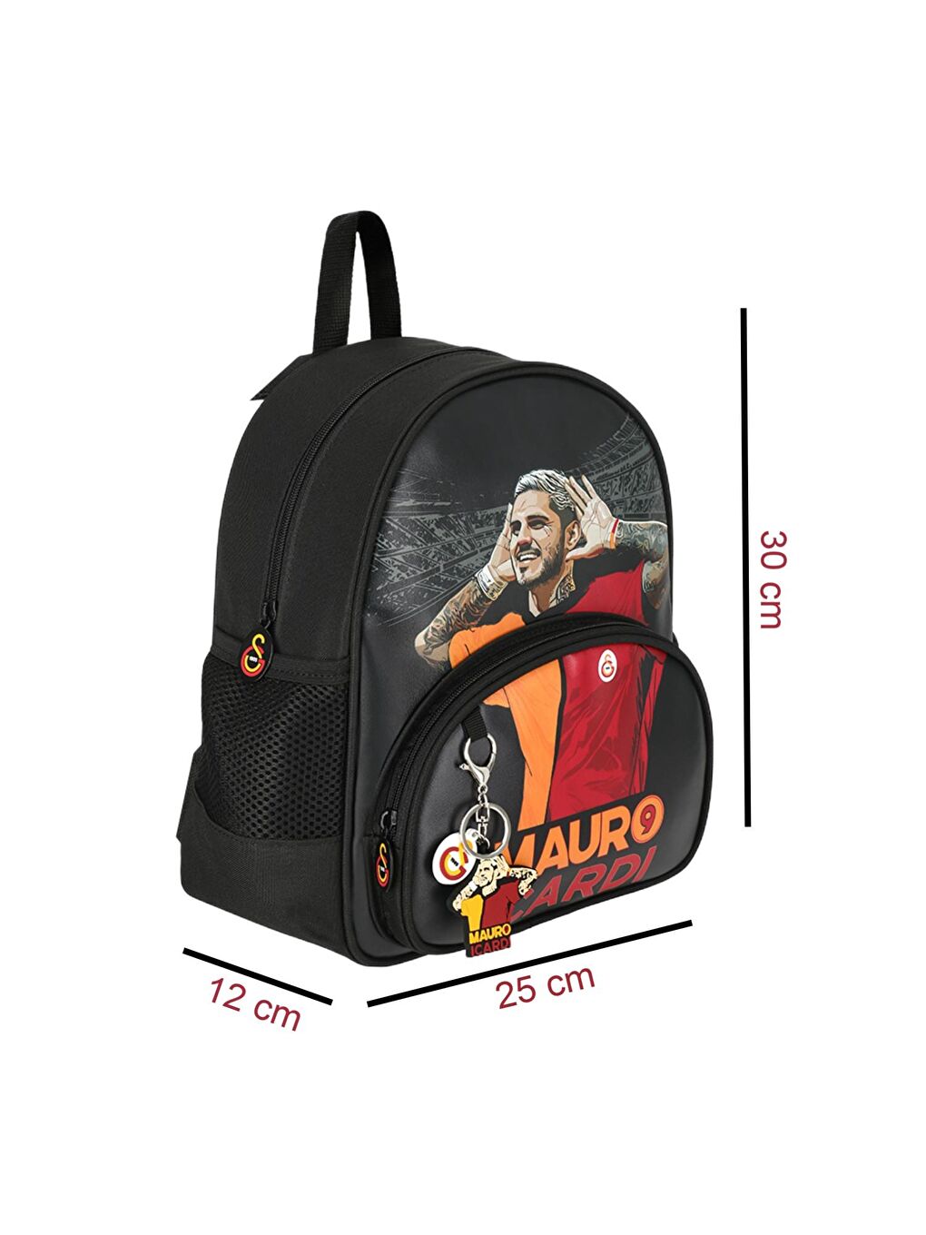 2 Bölmeli Mauro Icardi Suni Deri Anaokulu Çantası + Beslenme Çantası + Kalemlik-2