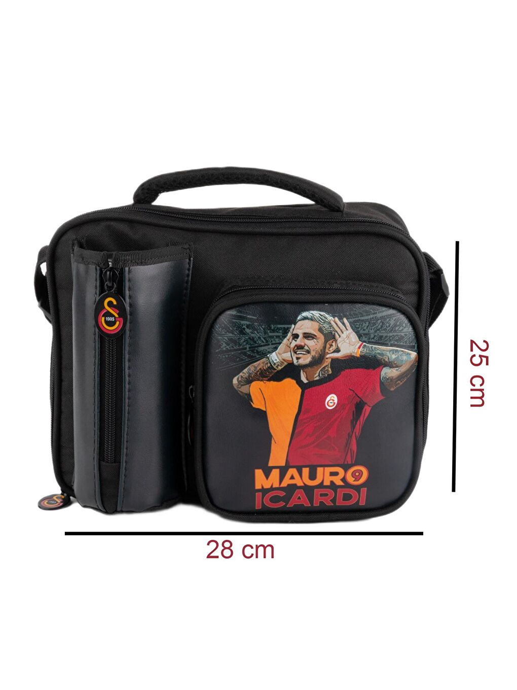 2 Bölmeli Mauro Icardi Suni Deri Anaokulu Çantası + Beslenme Çantası + Kalemlik-4