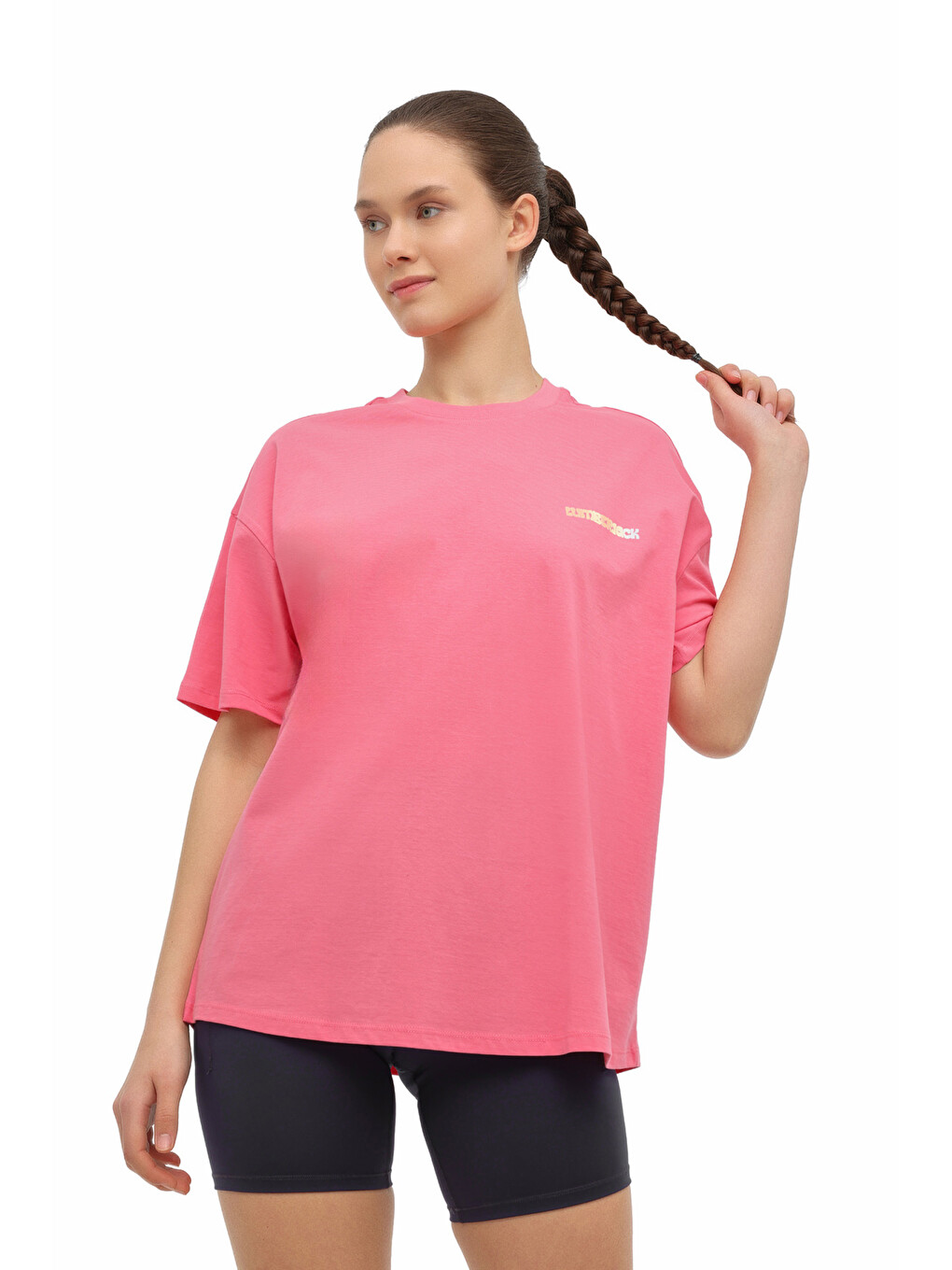 WL 11KONY Pembe Kadın Kısa Kol T-Shirt