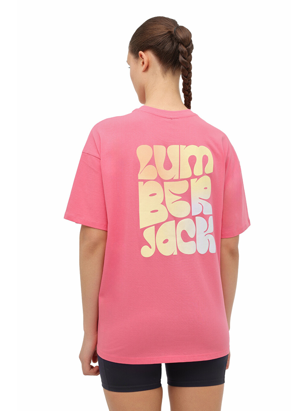 WL 11KONY Pembe Kadın Kısa Kol T-Shirt-1