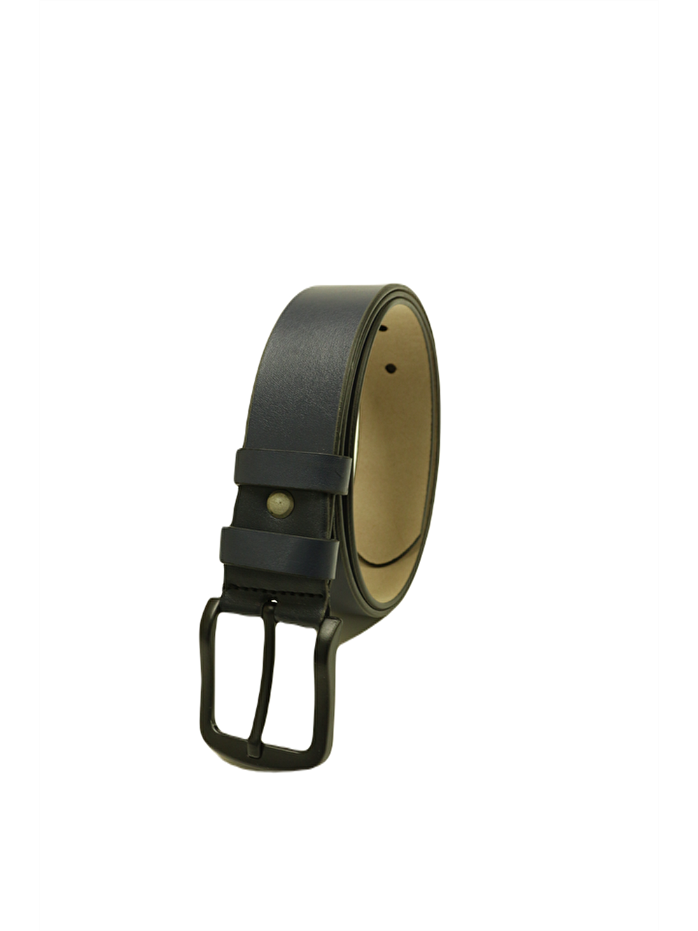 Koyu Lacivert Suni Deri Analin Kemer 1046225101-1