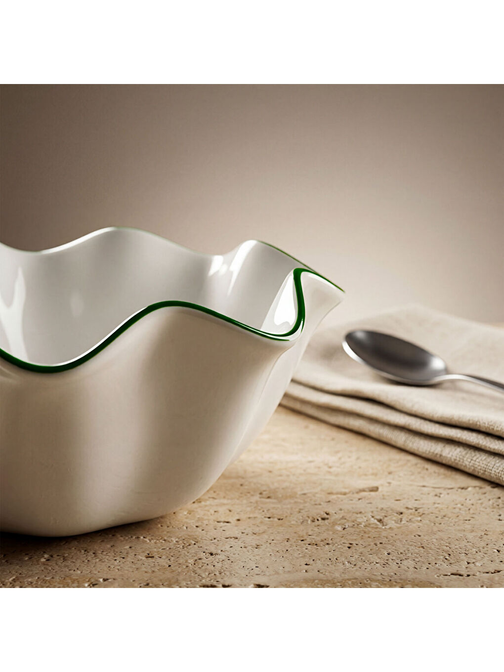 Ekru Rodos 19 Cm Salata Sunumluk Kase 30YS-1