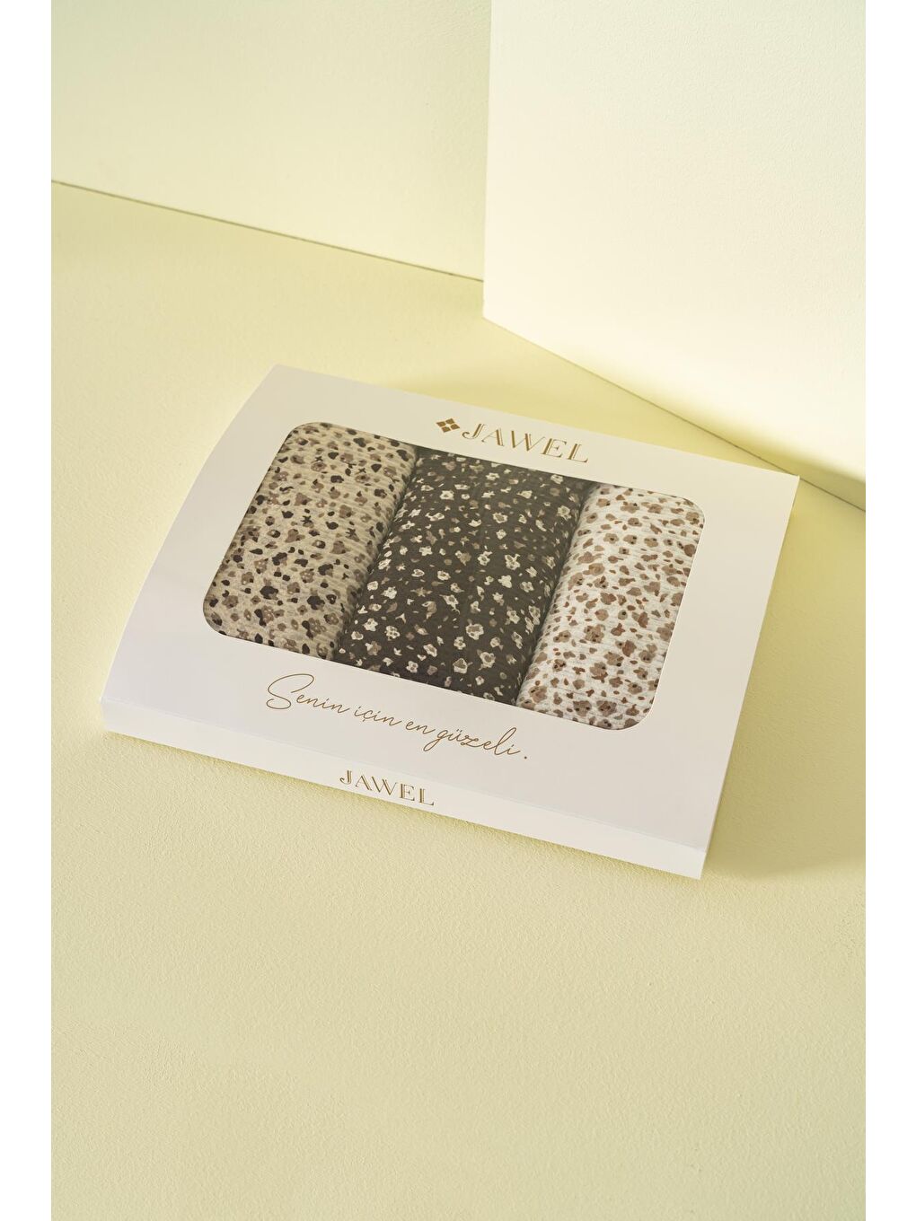 Karışık Kadın Kırışmaz Tesettür 3'lü Bürümcük Şal Paketi (Krem-Vanilya-Kahve)-1