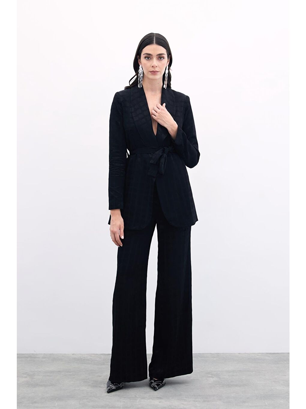 Bol Paça Pantolon - Siyah-2