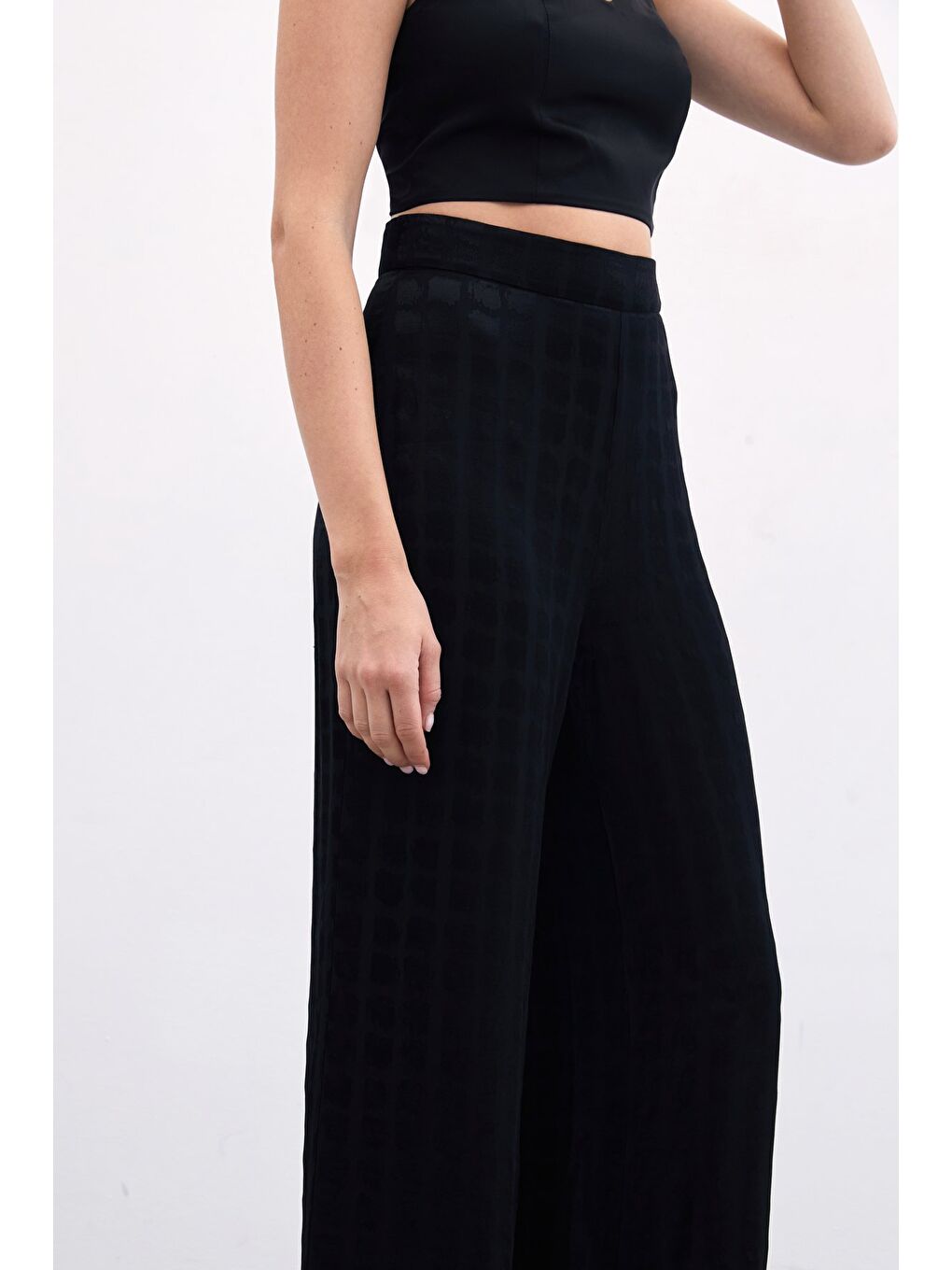 Bol Paça Pantolon - Siyah-3