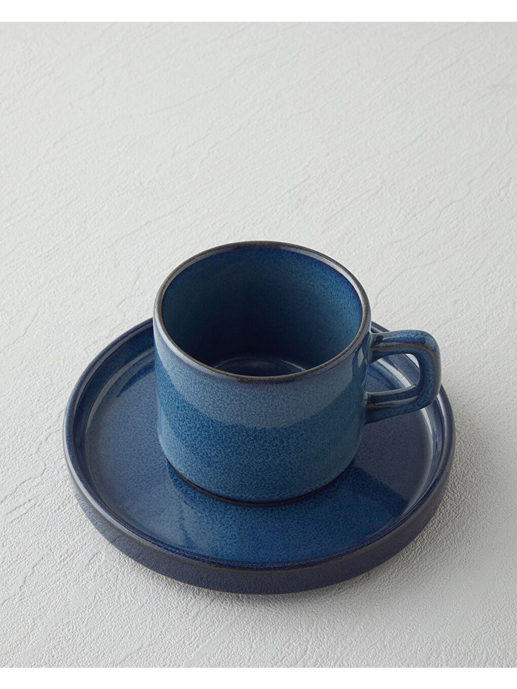 Coastal Bliss Seramik 4 Parça 2 Kişilik Çay Fincanı Takımı 184 ml Koyu Mavi-2