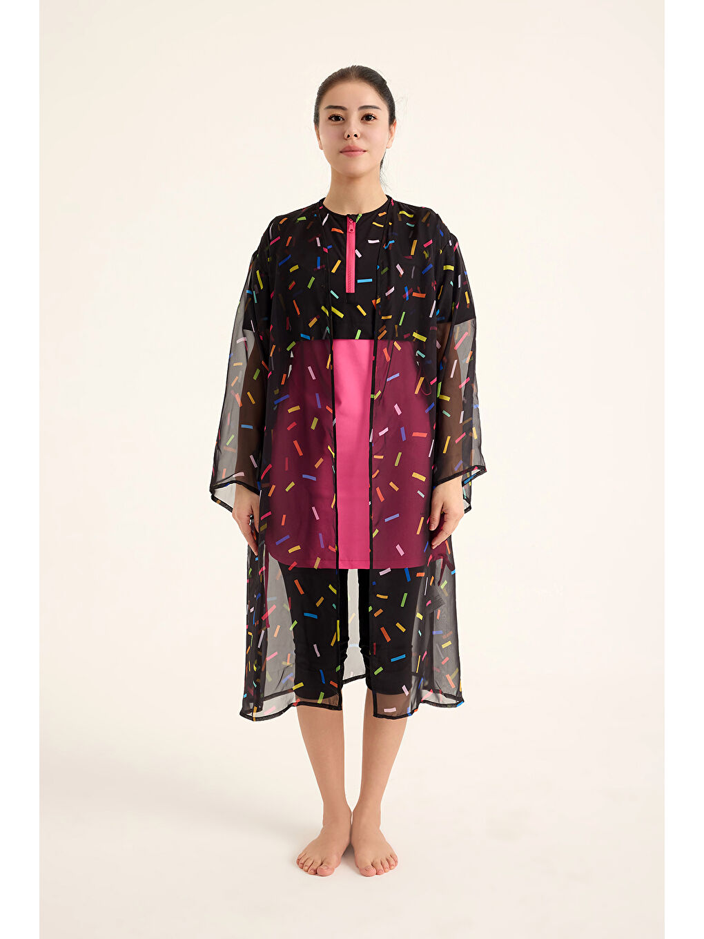 Siyah Kız Çocuk Garson Pareo - GP2502