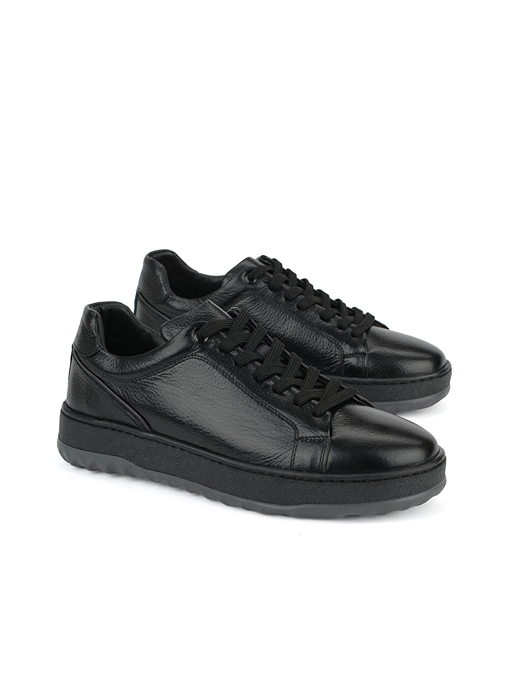 Erkek Hakiki Deri Sneaker 1631064zozy34 Siyah-1