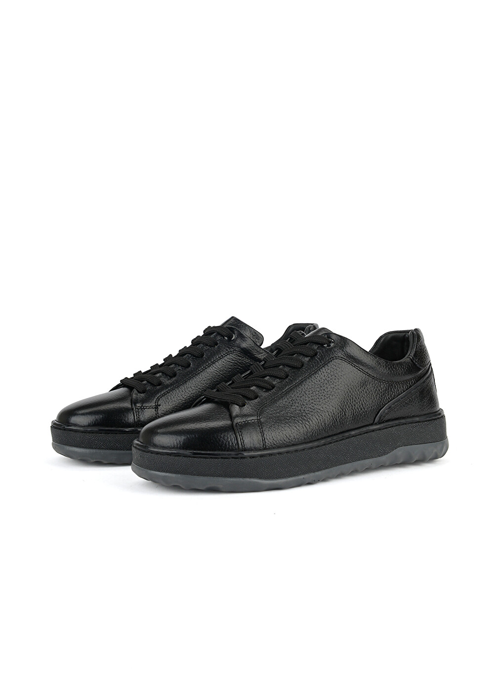 Erkek Hakiki Deri Sneaker 1631064zozy34 Siyah-4