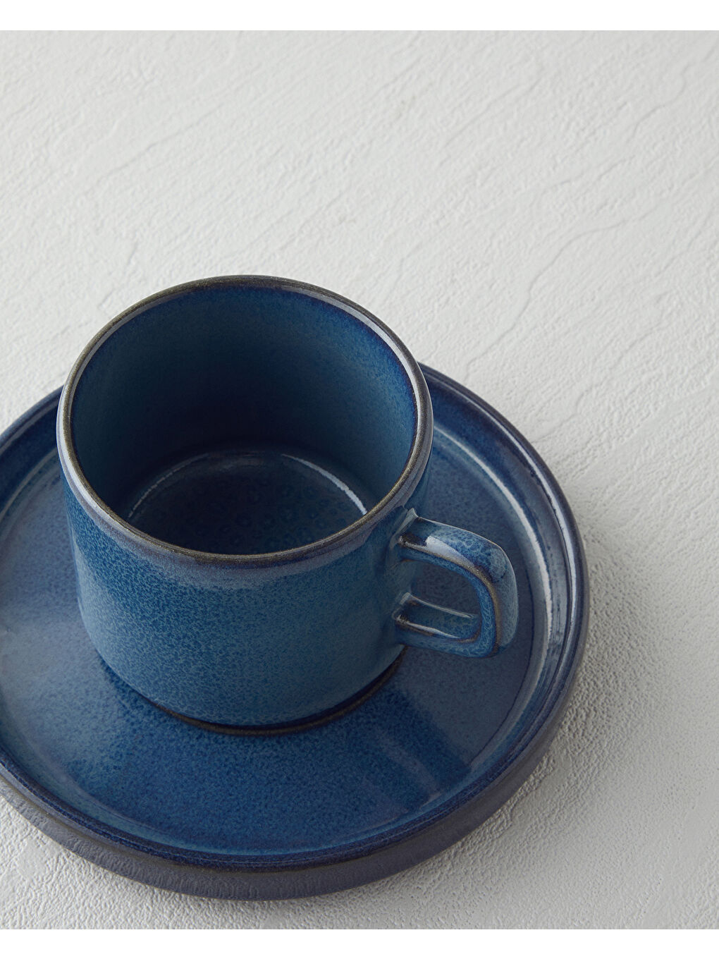 Coastal Bliss Seramik 4 Parça 2 Kişilik Çay Fincanı Takımı 184 ml Koyu Mavi-3