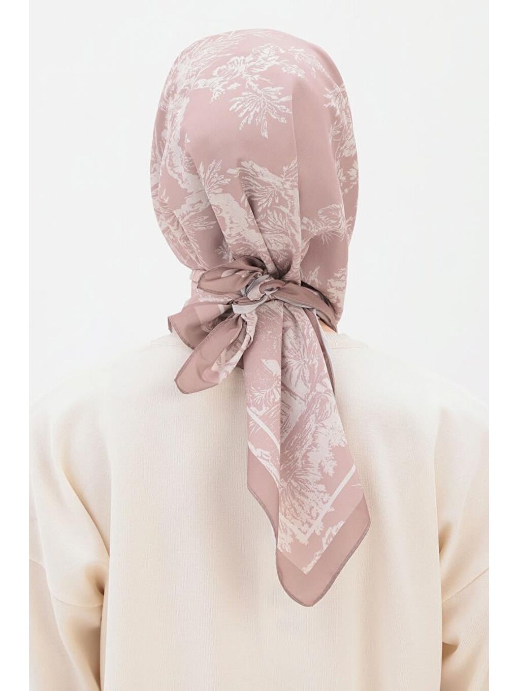Bej-Desenli Pamuk Viskon Şal