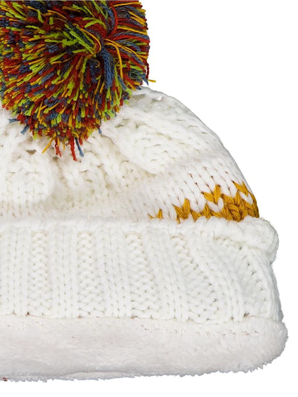 Boys 2-5 Yaş Atkı Bere Eldiven Set - Beyaz Standart-1