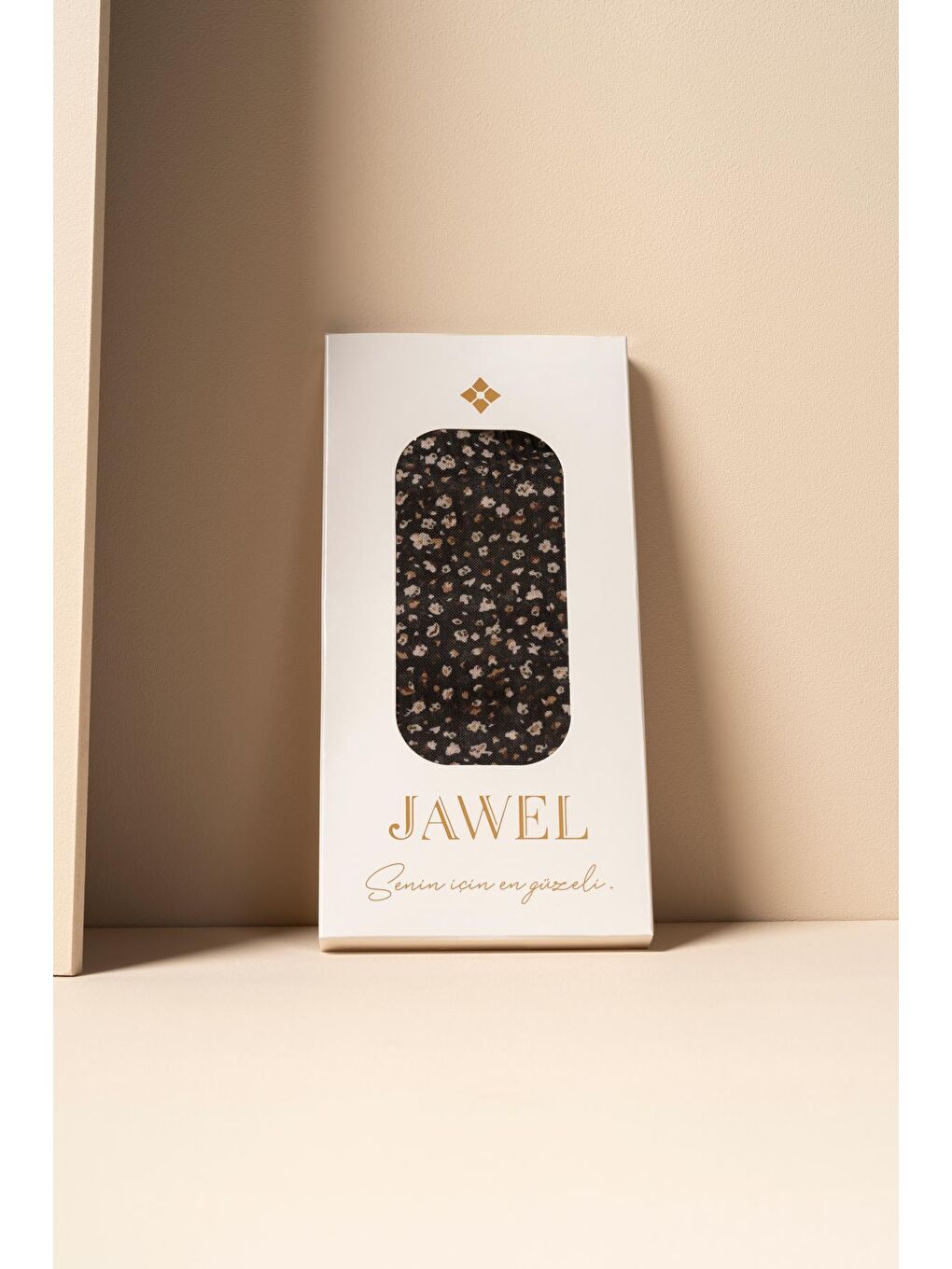 Siyah Kadın Çakıl Desen Pamuksu Soft Eşarp-1