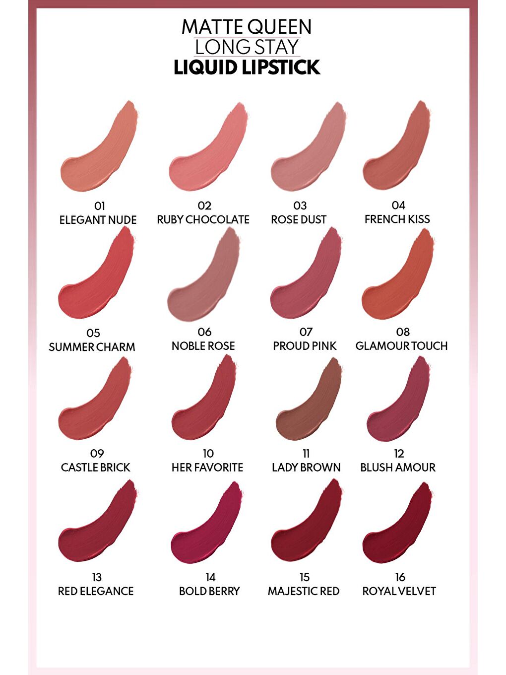 Note Cosmetique Kırmızı Matte Queen Lipstick Kalıcı Likit Ruj 15 Magestic Red - Kırmızı - 3