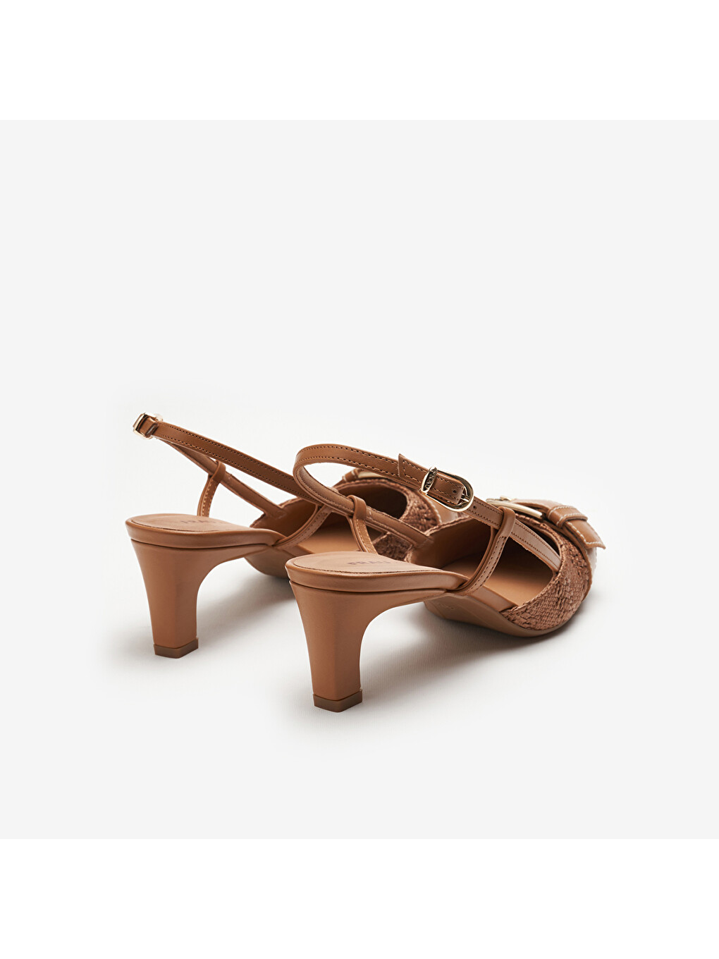 Kahverengi Kadın Topuklu / Stiletto 81F2 RAFFIA SLINGBACKS WITH BUCKLE-3