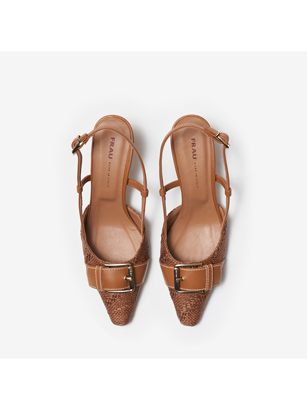 Kahverengi Kadın Topuklu / Stiletto 81F2 RAFFIA SLINGBACKS WITH BUCKLE-4