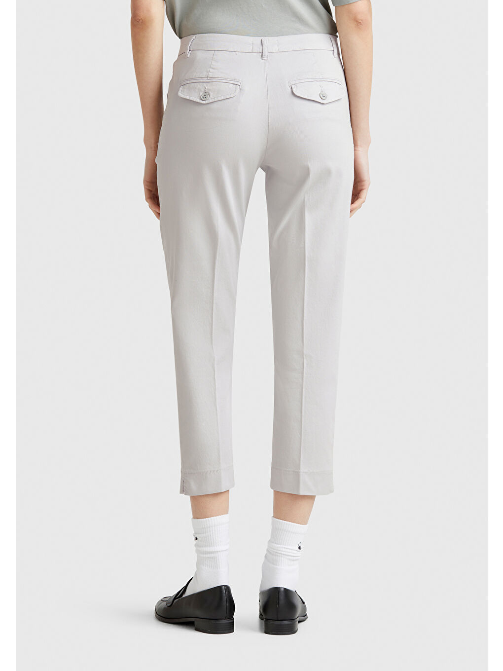 Kadın Gri Mevsimlik Chino Pantolon-2