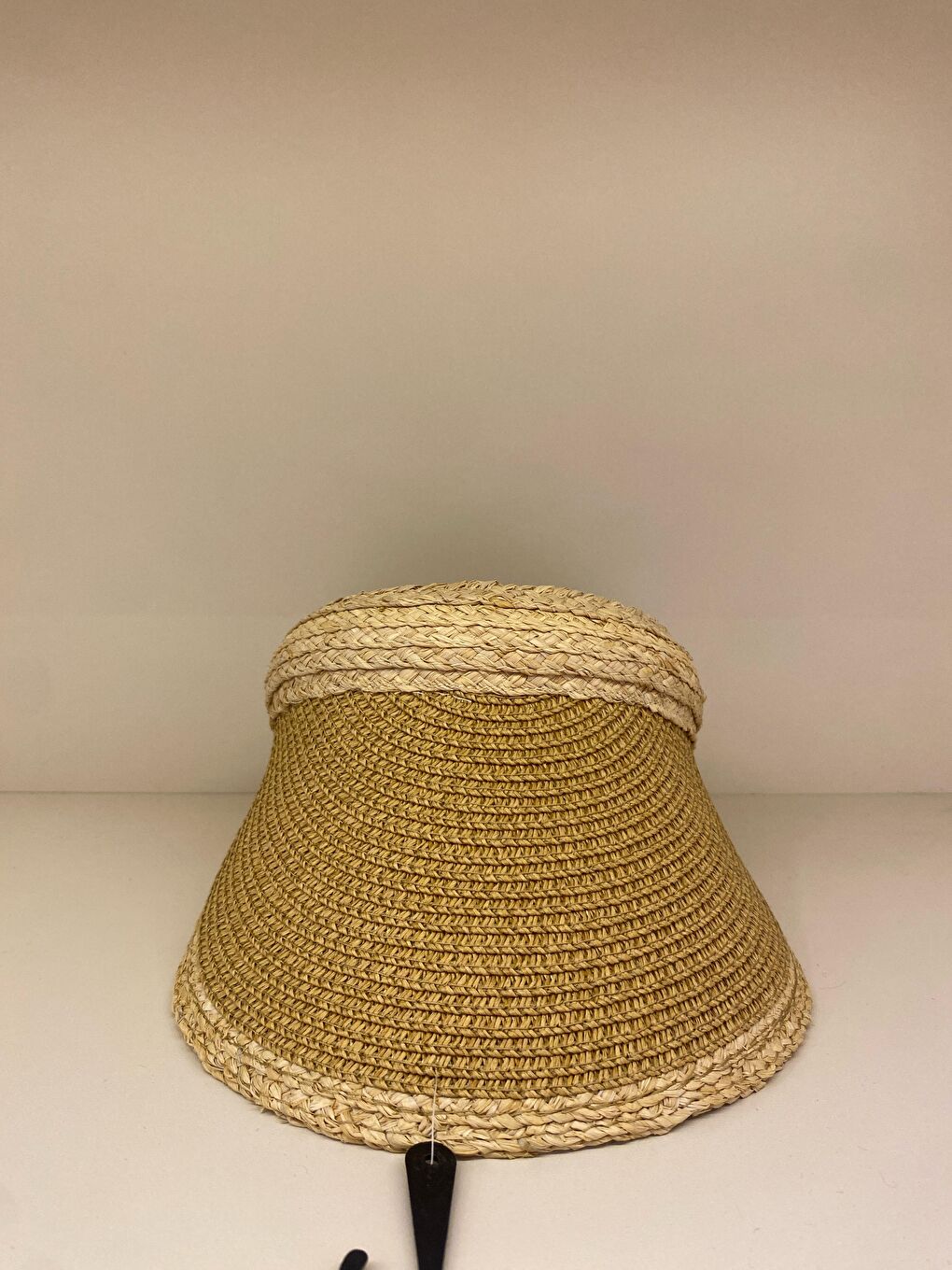 Kahverengi Camel Hasır Vizör Şapka Güneş Koruyucu Özellikli Günlük Kullanıma İdeal HSR2105