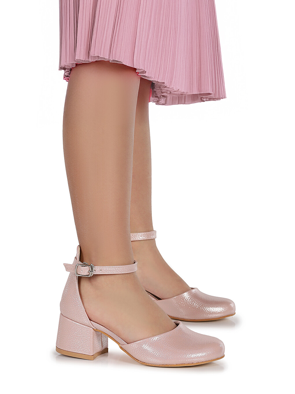 Pembe Angelica Günlük Kız Çocuk 3 Cm Topuklu Sandalet Abiye Ayakkabı-2