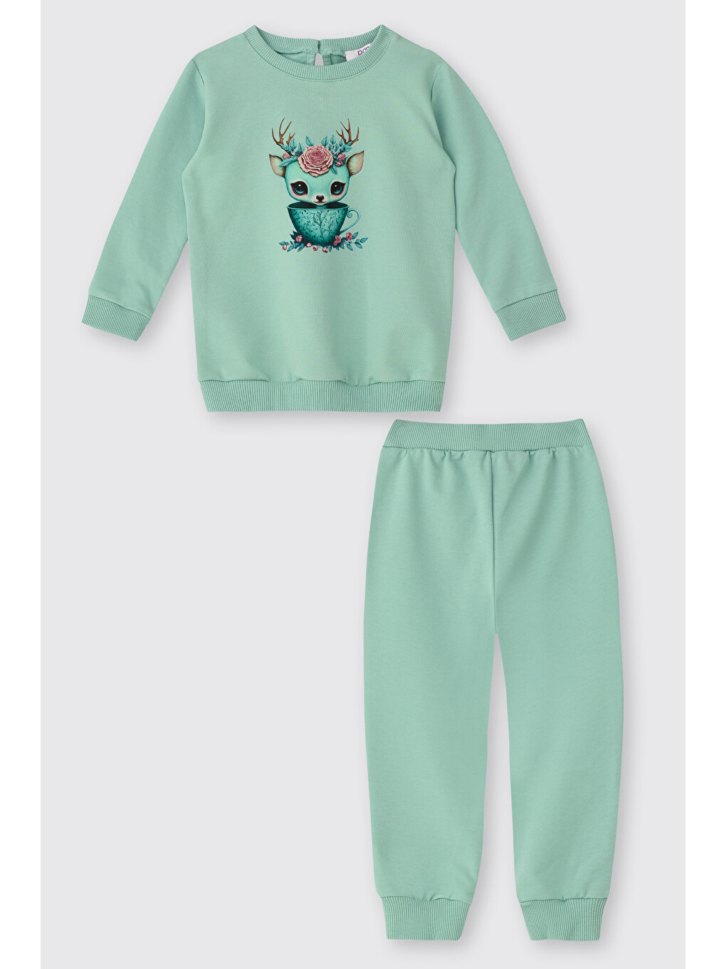 Yeşil Kız Bebek Mint Eşofman Takımı