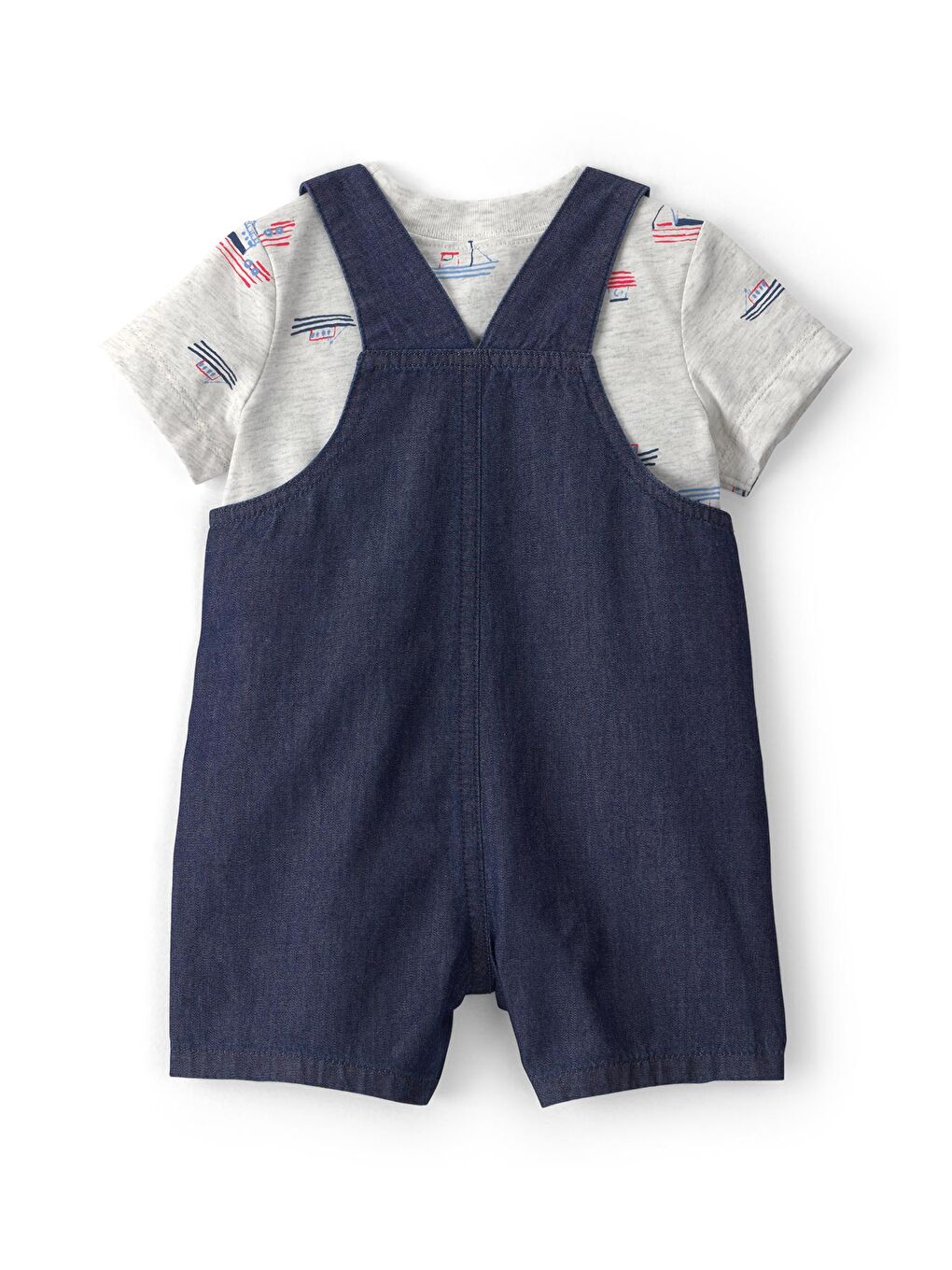 Erkek Bebek Salopet Set 3 Ay-24 Ay Mavi-1