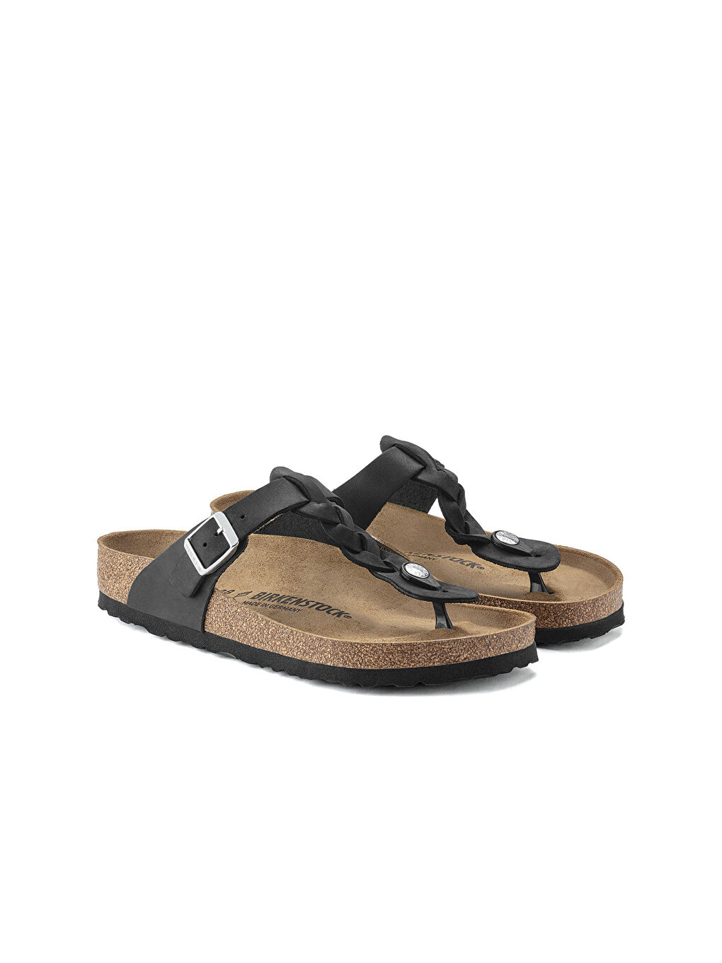 Siyah Kadın Terlik 1021349 GIZEH LEOI BRAIDED Black-2