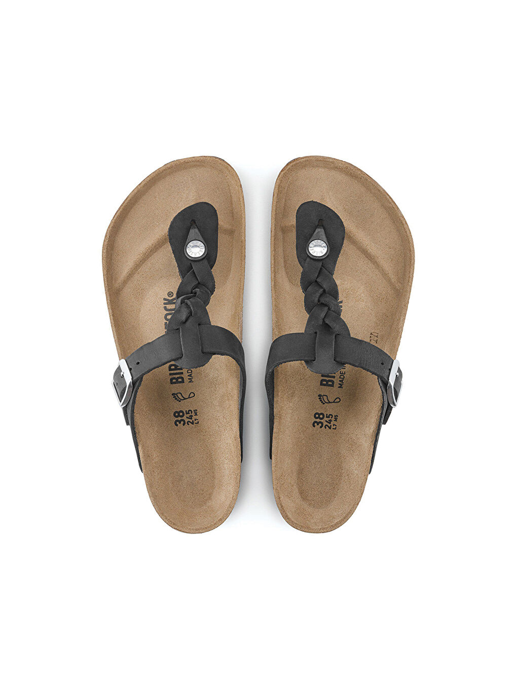 Siyah Kadın Terlik 1021349 GIZEH LEOI BRAIDED Black-4