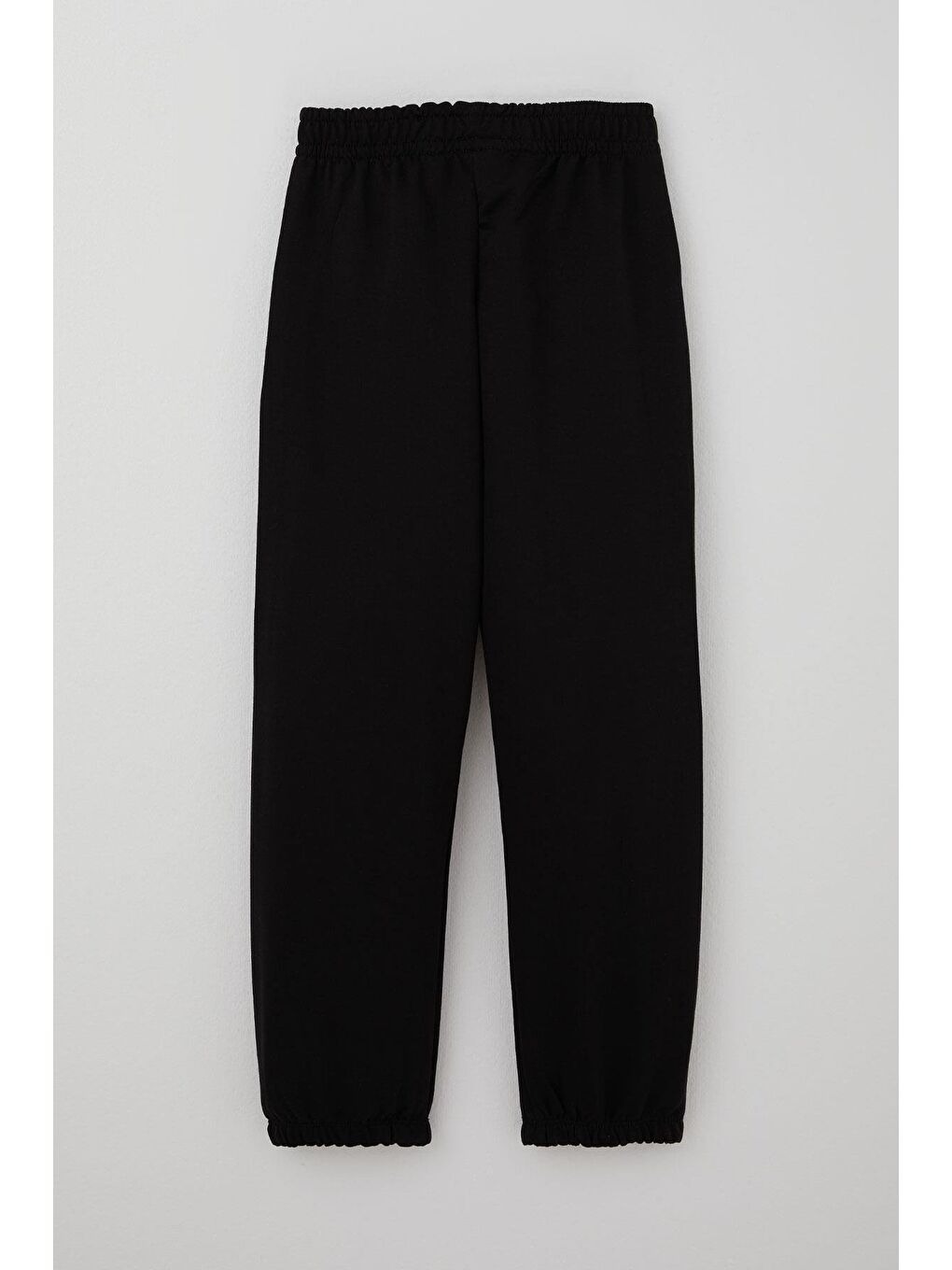 Erkek Çocuk Eşofman Altı Bağcık Aksesuarlı Arma Detaylı Siyah (4-8 Yaş)-1