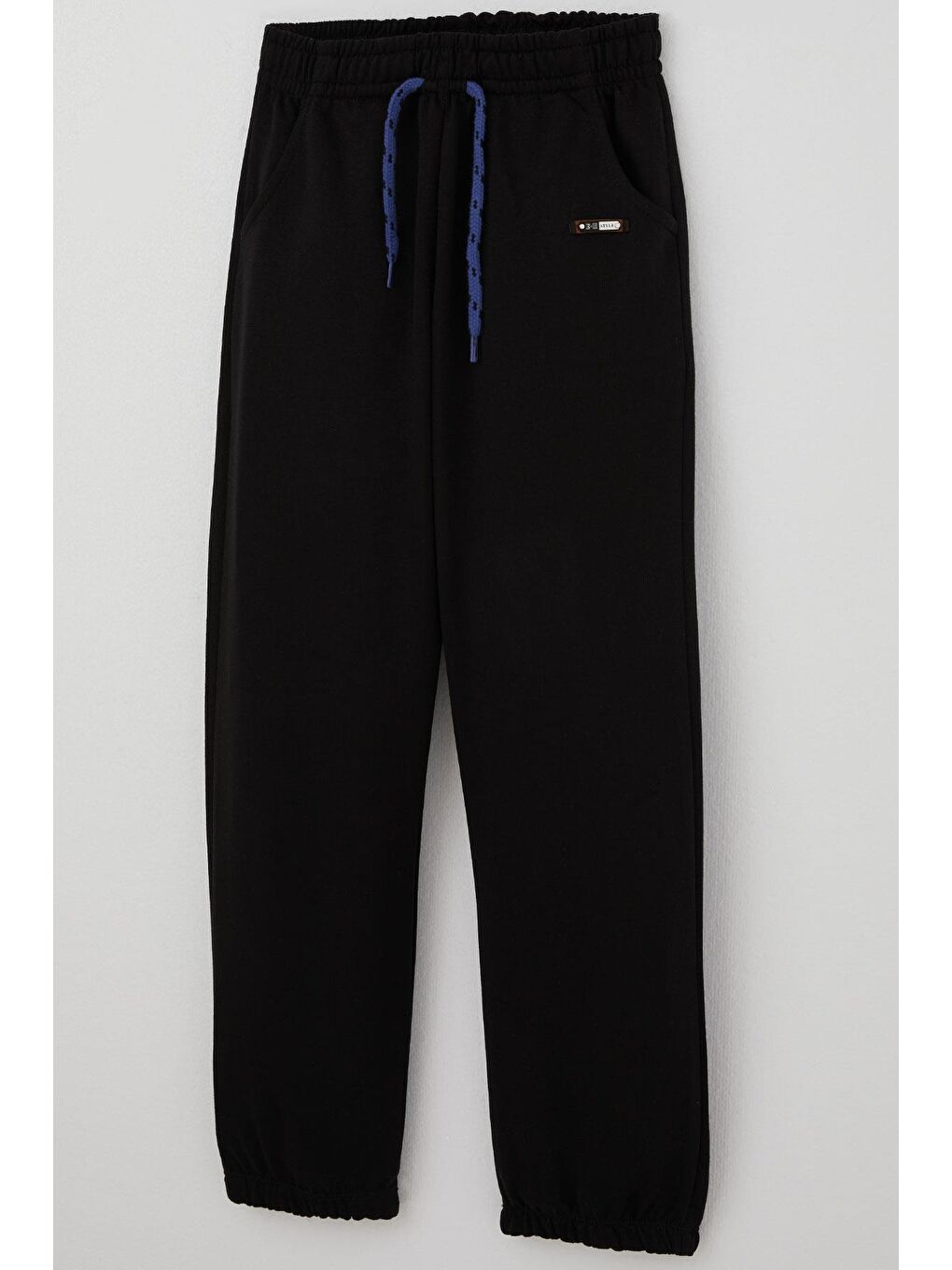 Erkek Çocuk Eşofman Altı Bağcık Aksesuarlı Arma Detaylı Siyah (4-8 Yaş)-2