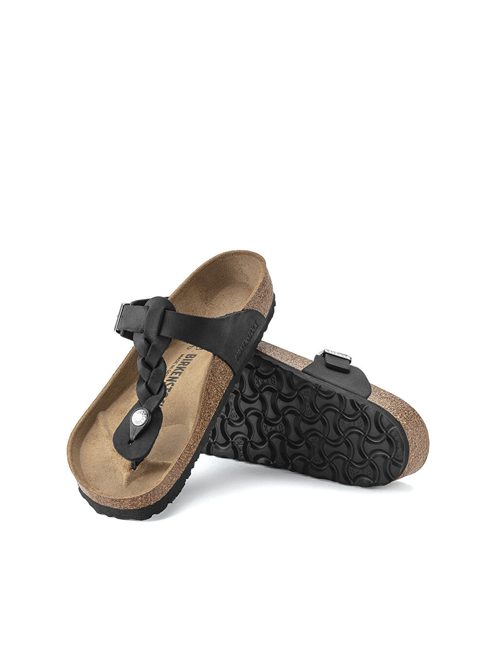 Siyah Kadın Terlik 1021349 GIZEH LEOI BRAIDED Black-5
