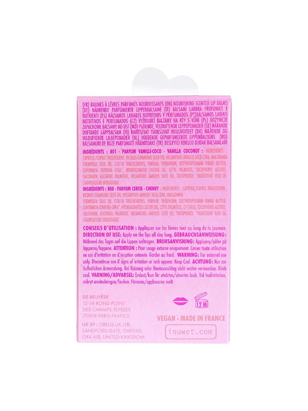 Carla 2'li Dudak Balmı Seti Vanilya Hindistan Cevizi ve Kiraz Aromalı-2