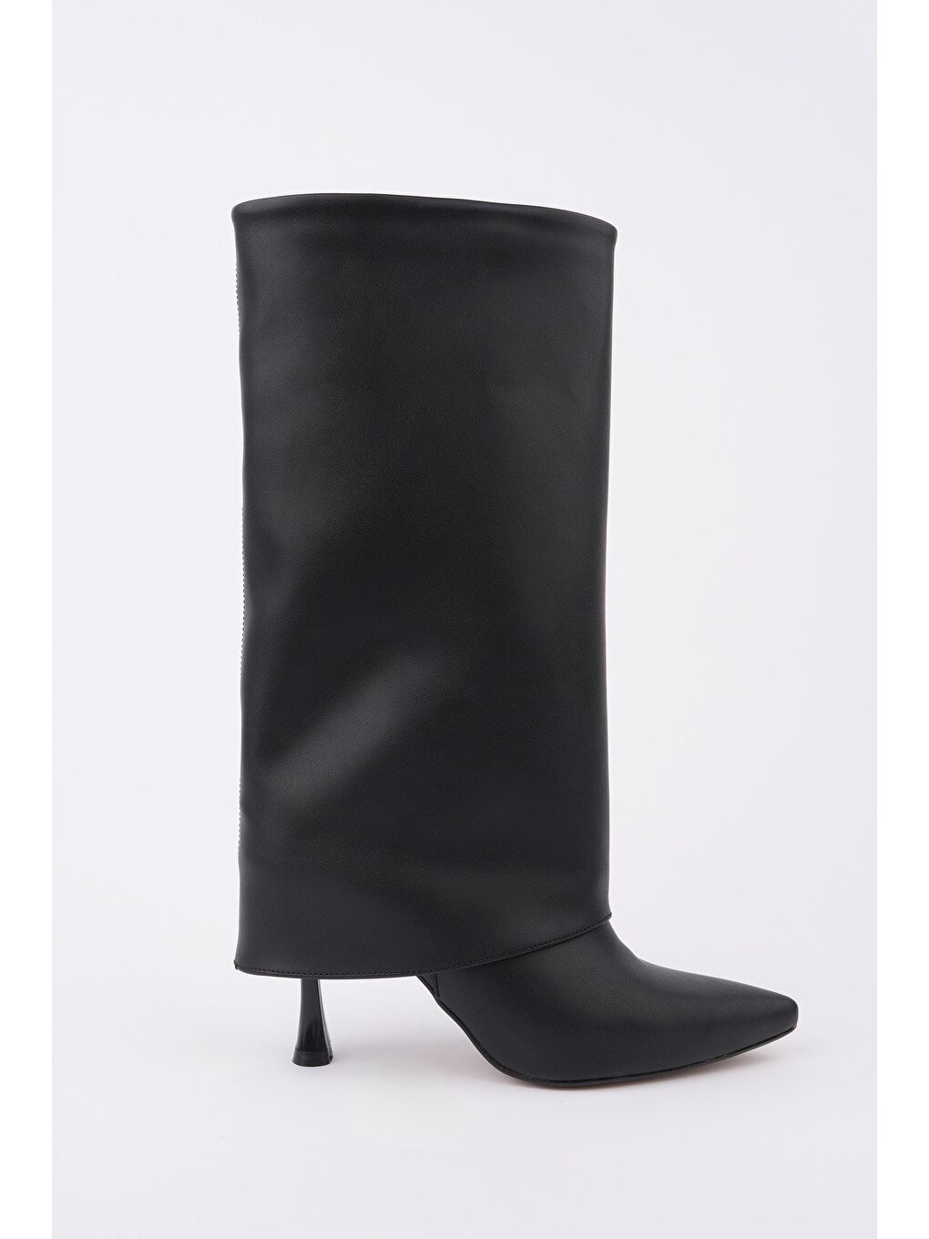 Siyah MİLENA Sivri Burun İnce Topuklu Kadın Çizme-1