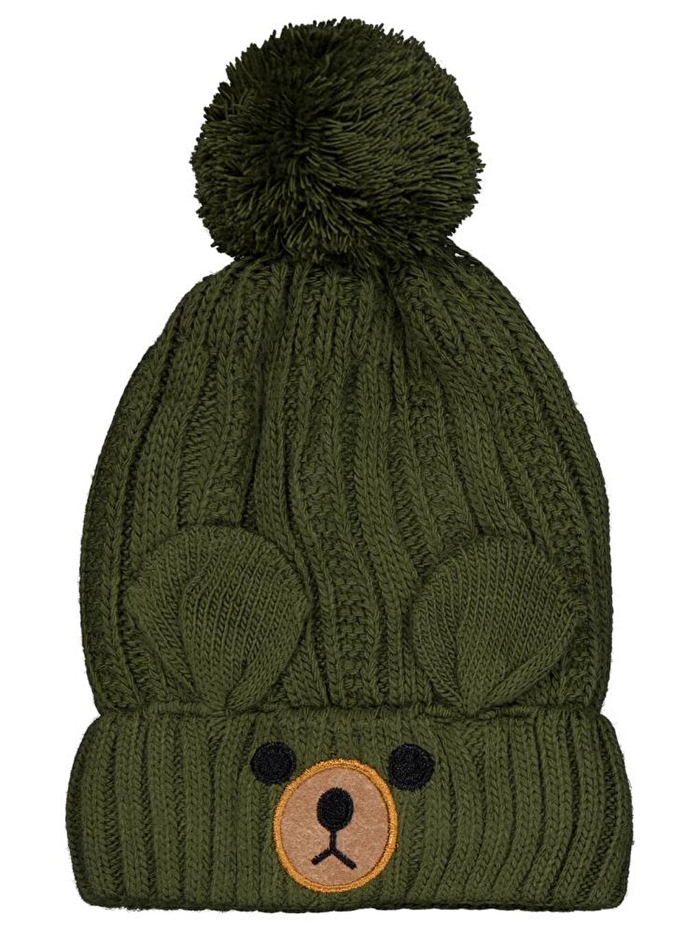 Boys 2-5 Yaş Atkı Bere Eldiven Set - Yeşil Standart-1