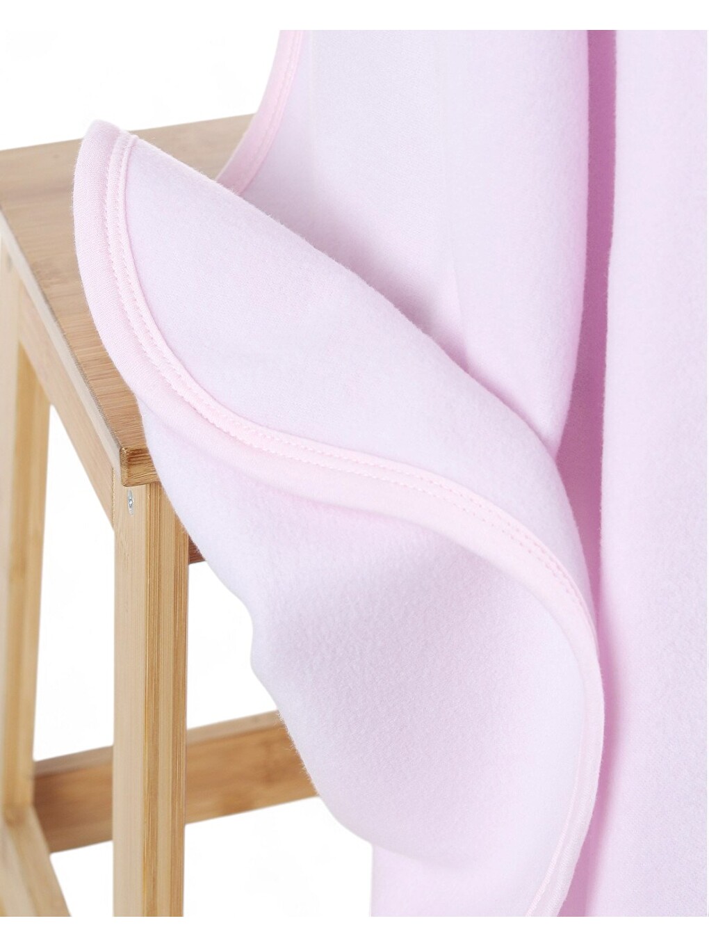 Pembe Sade Polar Kenarları Biyeli Battaniye En:84 Cm Boy: 87 Cm-4