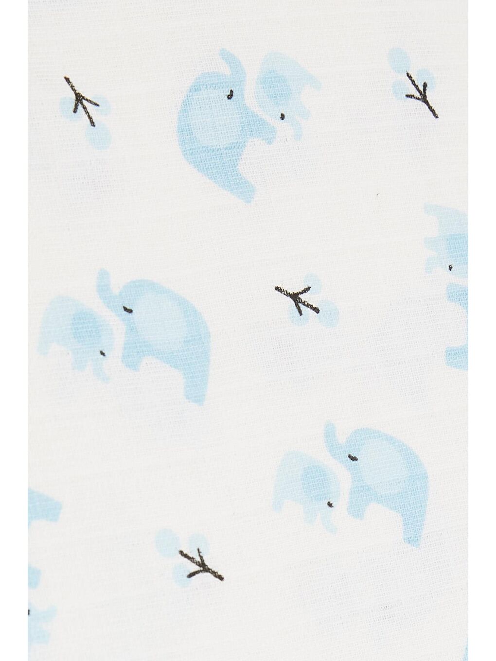 Yenidoğan Bebek Müslin Batttaniye Sevimli Anne Bebek Fil Desenli Beyaz (77 X 89 Cm)-2