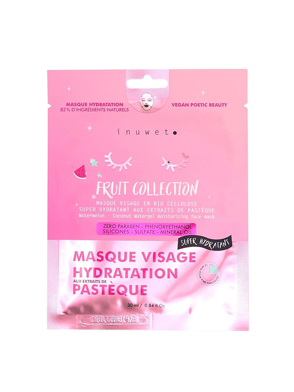 Meyve Serisi Nemlendirici Yüz Maskesi Karpuz