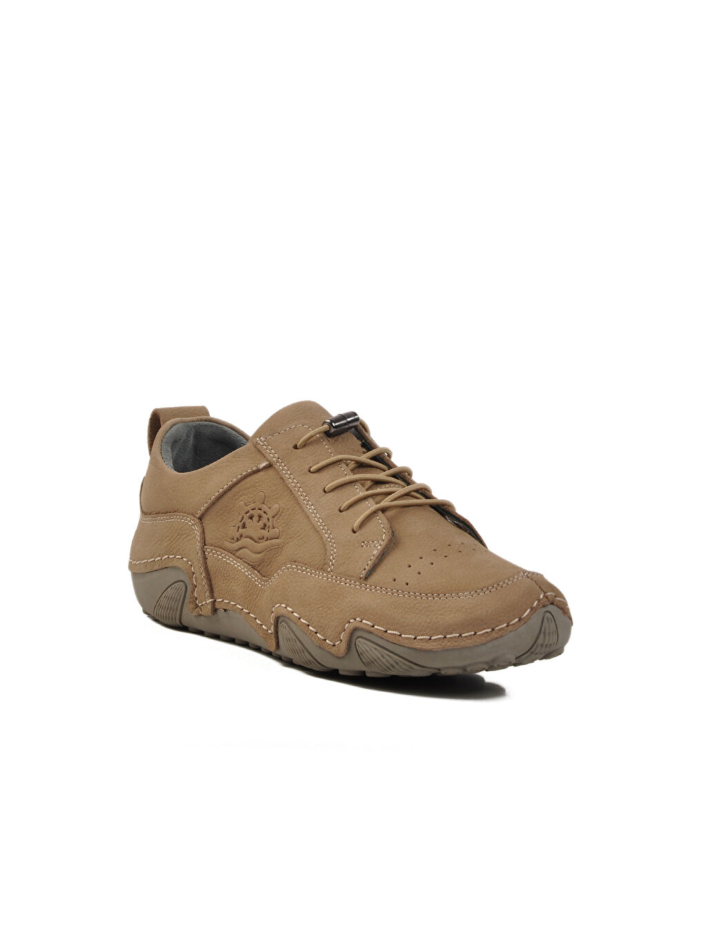 Bej Vizon Nubuk Hakiki Deri Kadın Casual Ayakkabı 125-S Z-2