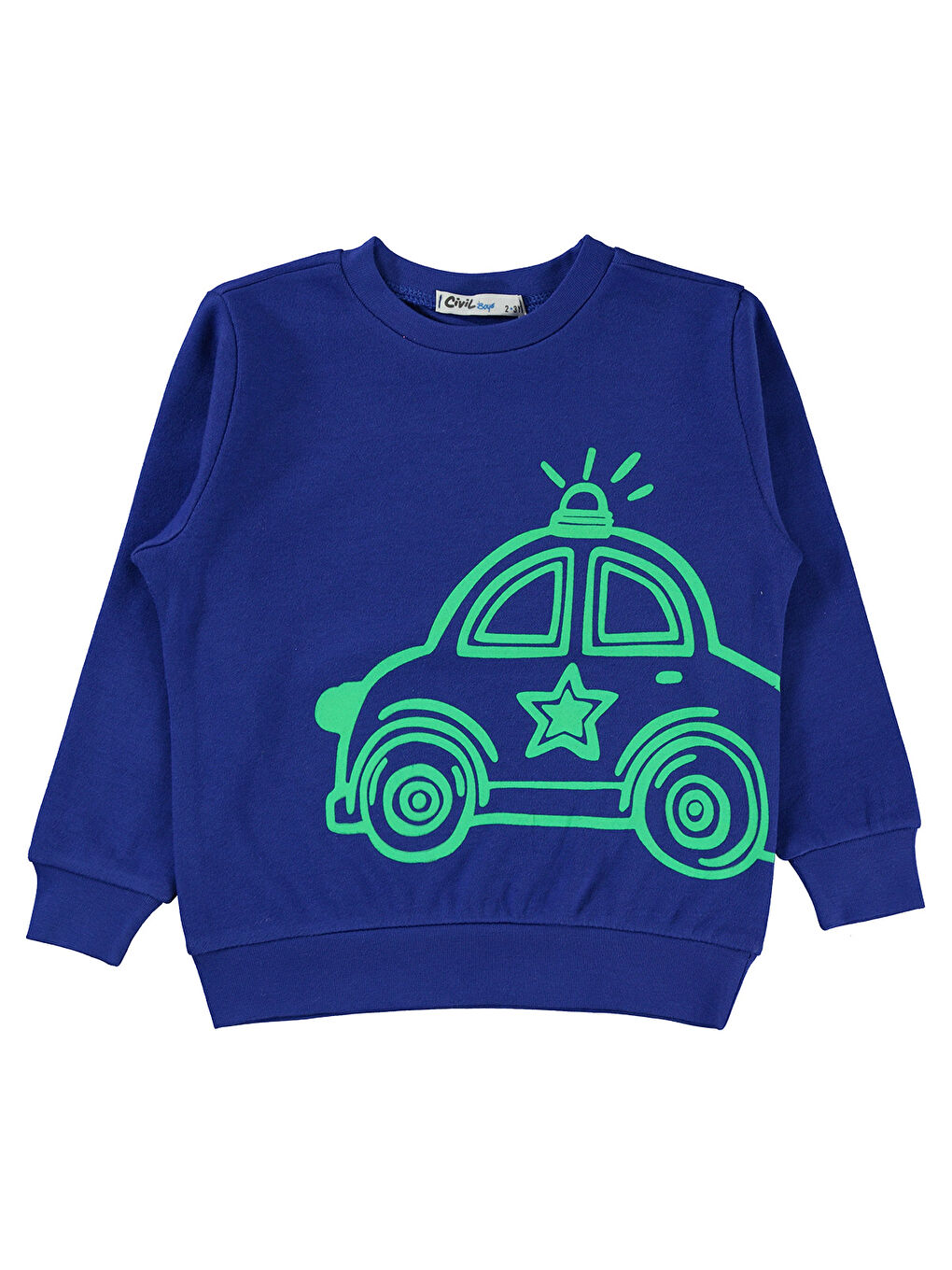 Civil Boys Erkek Çocuk Sweatshirt 2-5 Yaş Saks Mavisi