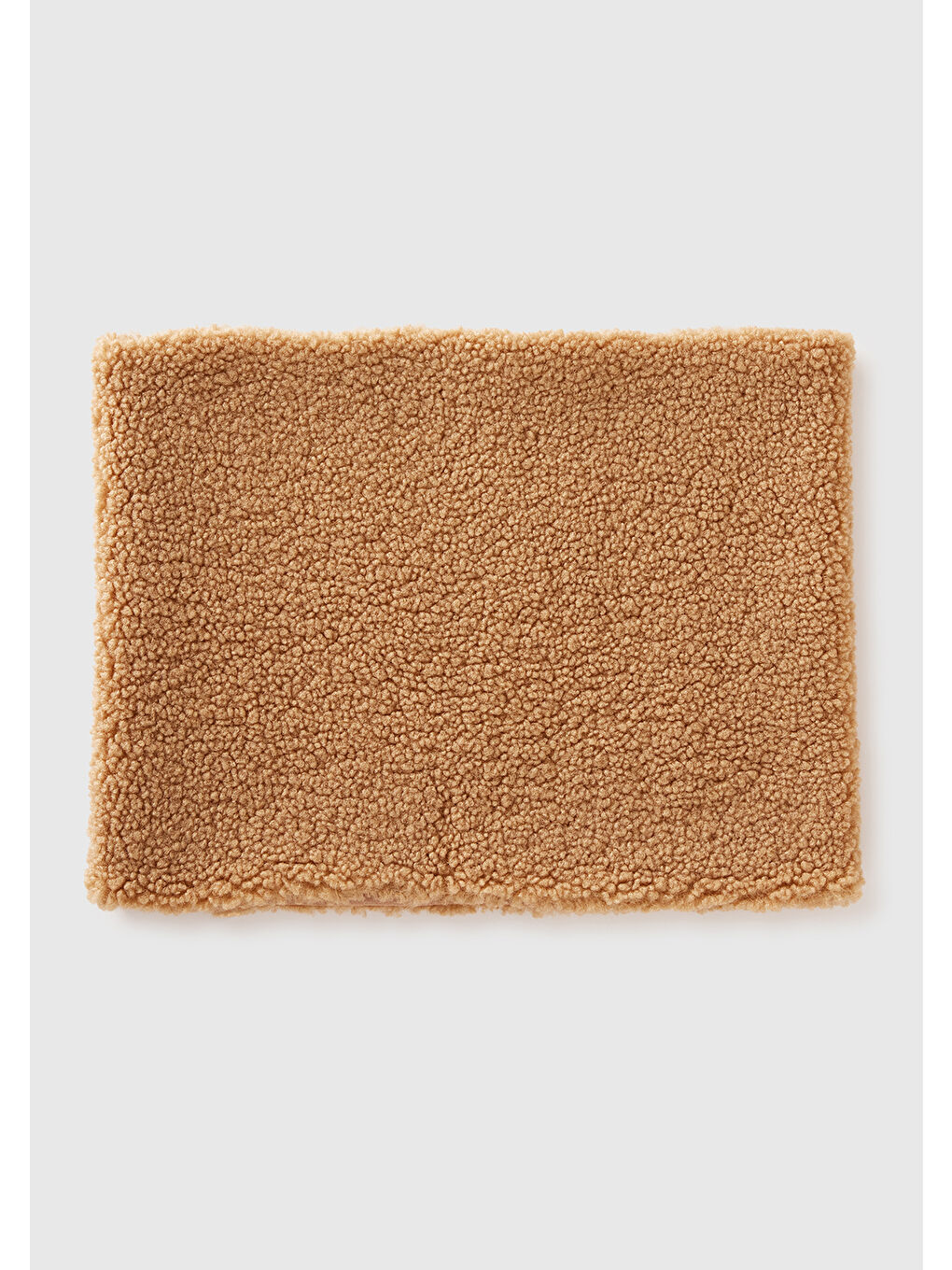 Kahverengi Kadın Taba Pamuk Karışımlı Logo Detaylı Suni Kürk Boyunluk-1