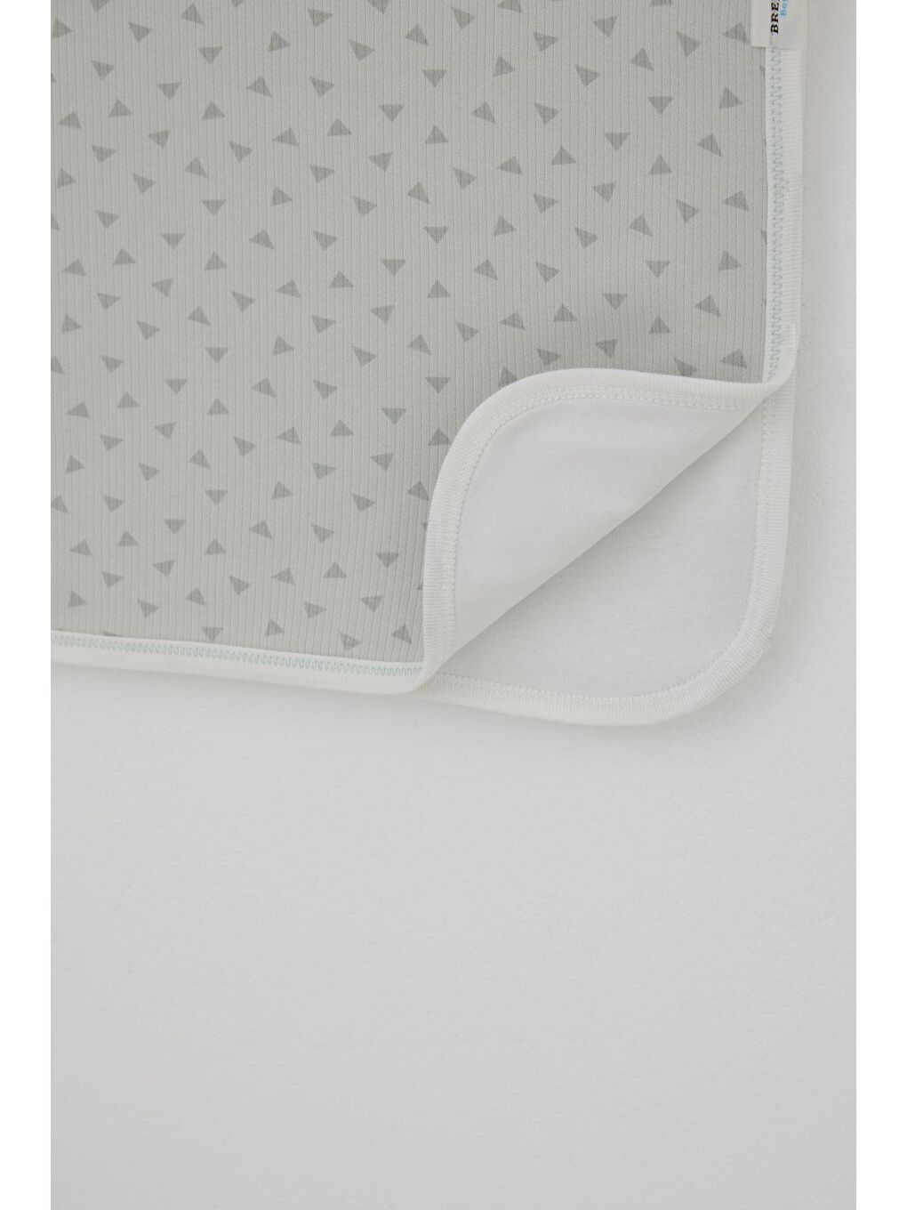 Turkuaz Yenidoğan Bebek Battaniyesi Minik Üçgenler Desenli Su Yeşili (76 X 87 Cm)-2