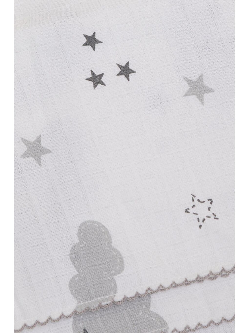 Yenidoğan Bebek Müslin Battaniye Gökyüzü Temalı Ekru (77 X 89 Cm)-2