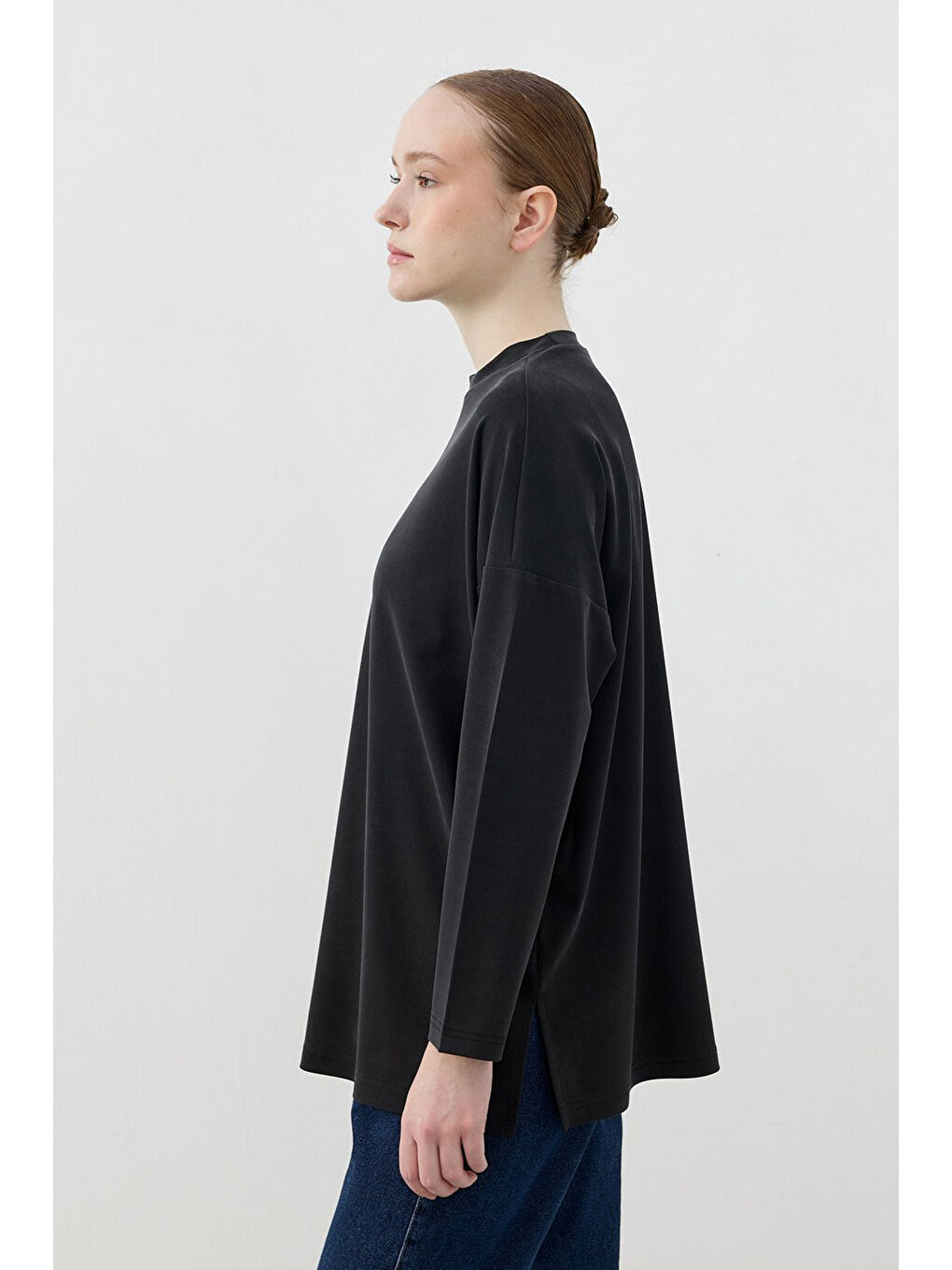Merwish Spor Model Bluz Tunik 1807 Siyah-3