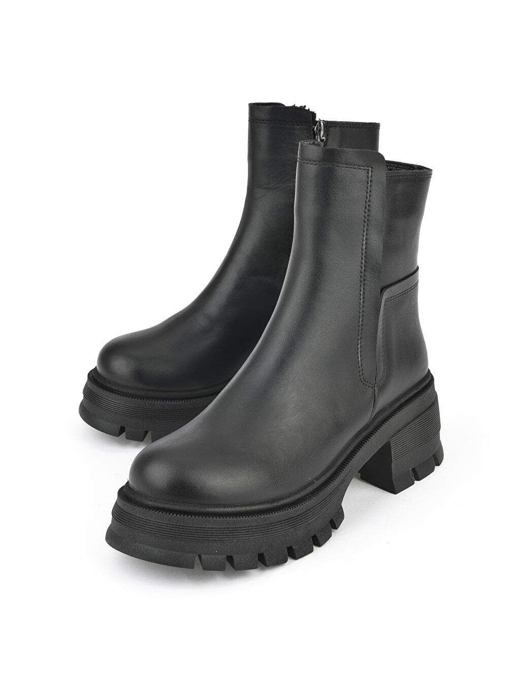 Kadın Hakiki Deri Bot 153359Z615 Siyah