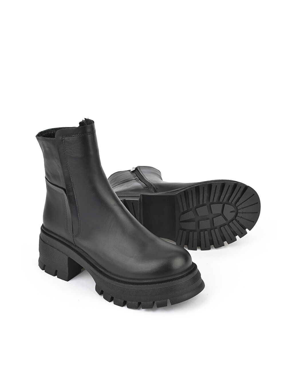 Kadın Hakiki Deri Bot 153359Z615 Siyah-1