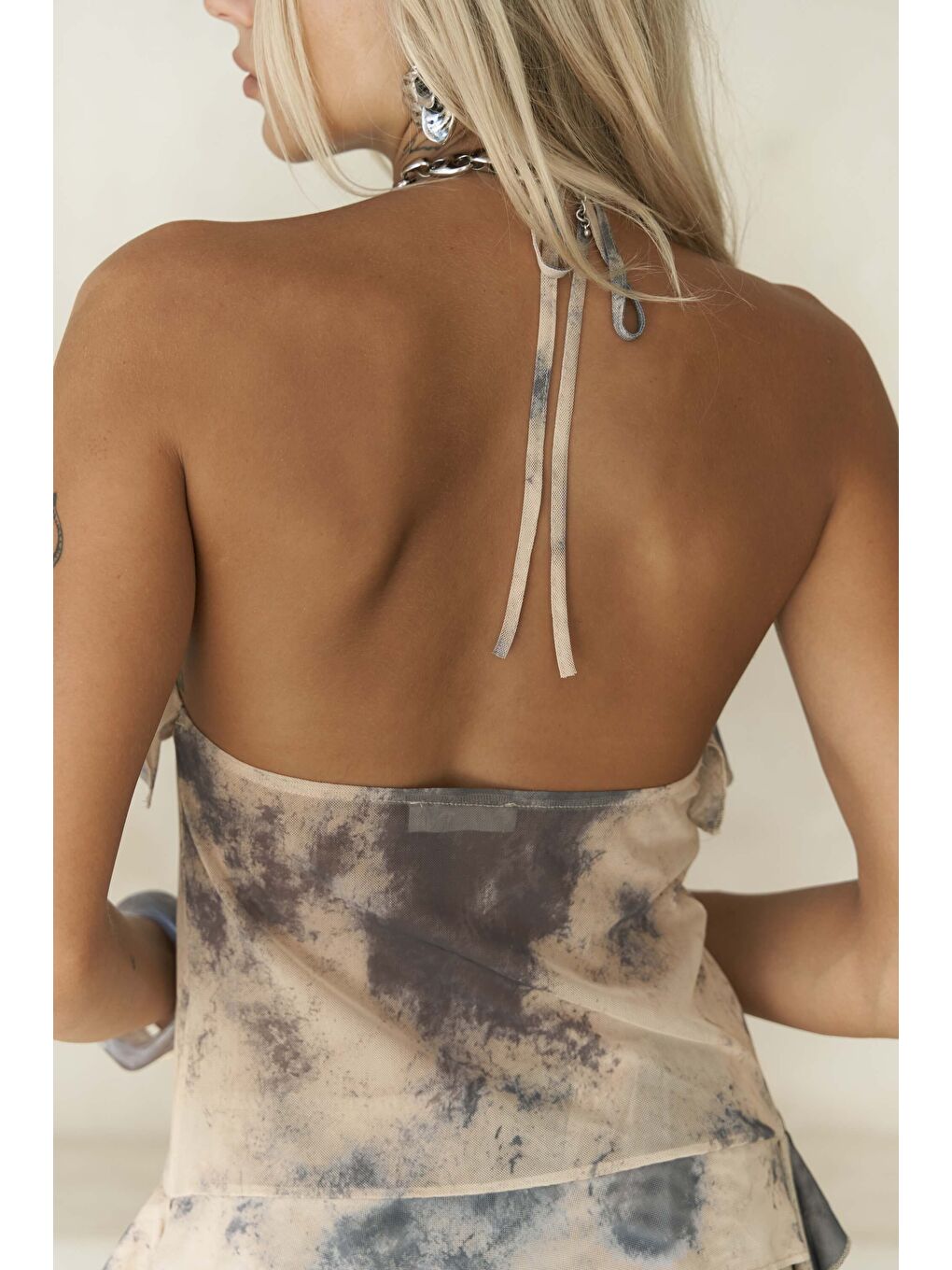 Sulliven Fırfır Detay Sarı Crop Pantolon Takım-7